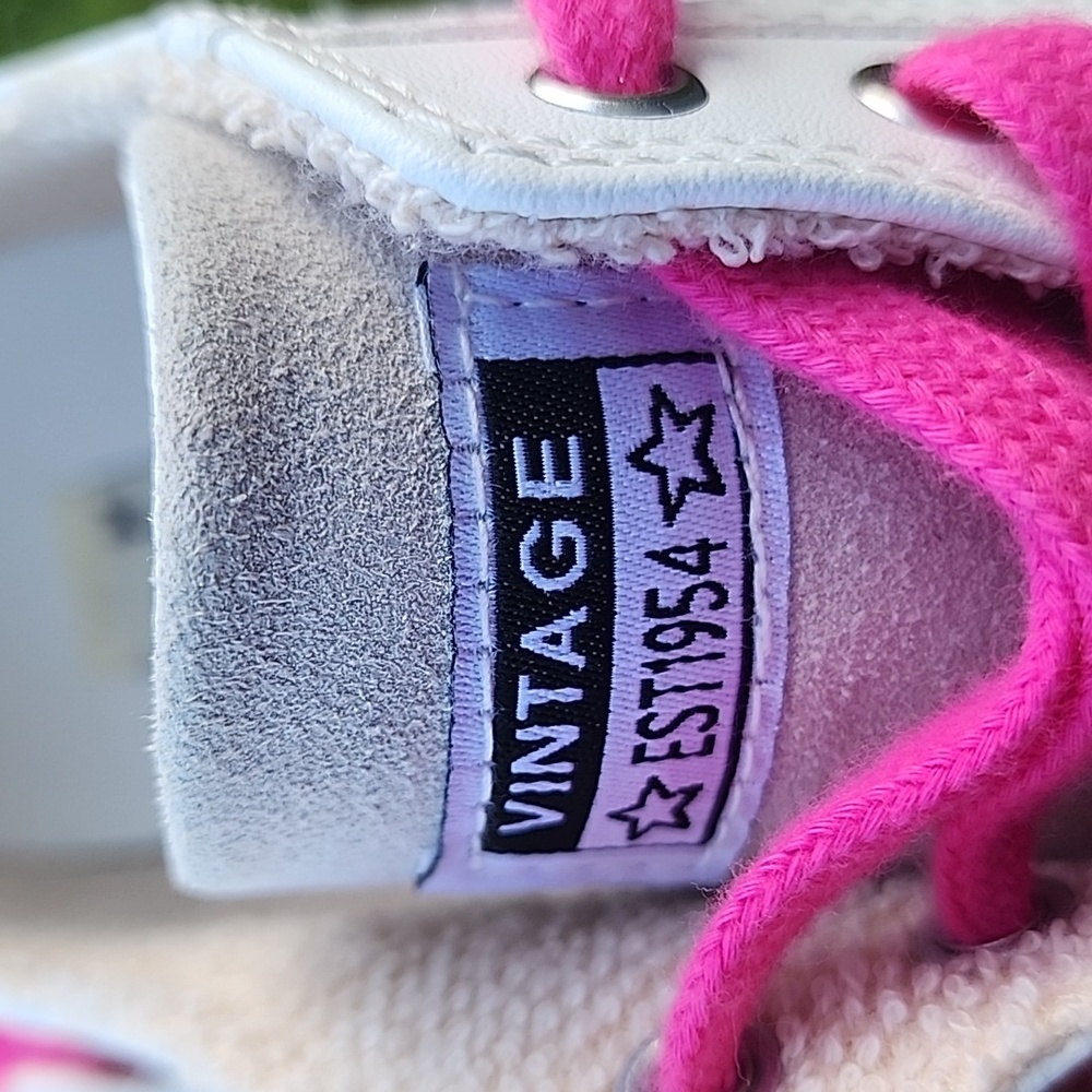 Vintage Havana White Sneakers with Silver Star Pink Laces Women’s Size 8.5 NWOT - Picture 6 of 12
